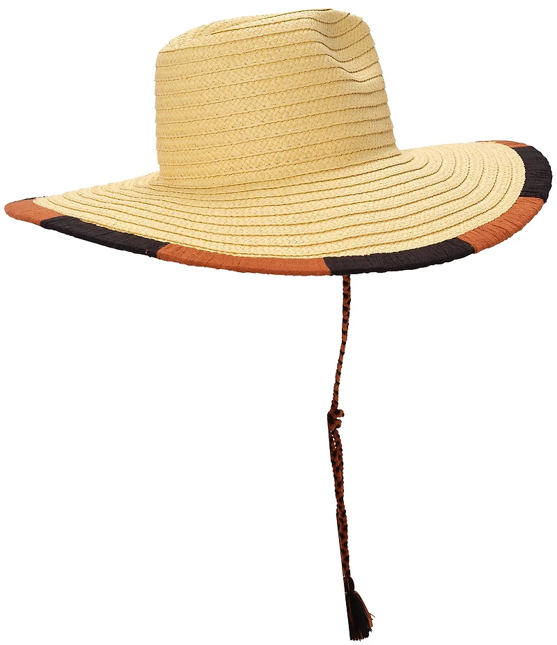 Echo Summer Escape Straw Embroidered Floppy Hat