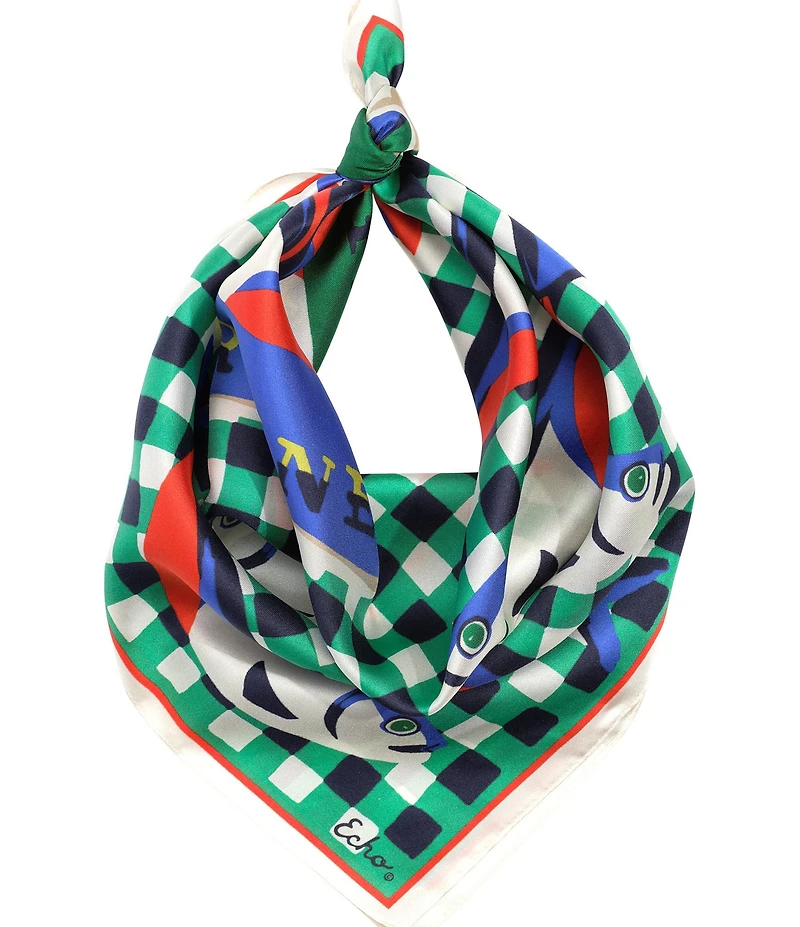 Echo Tinned Fish Silk Bandana Scarf