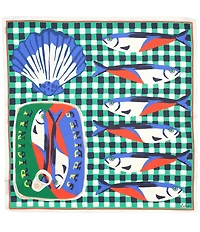 Echo Tinned Fish Silk Bandana Scarf