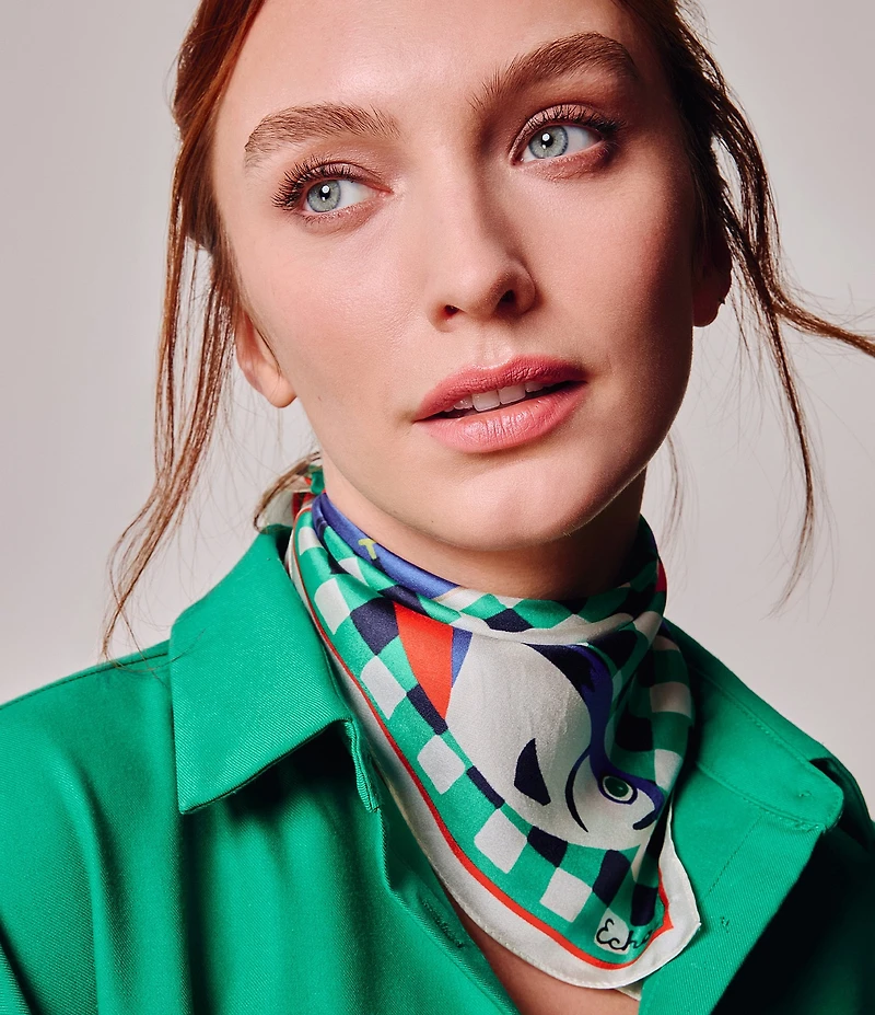 Echo Tinned Fish Silk Bandana Scarf