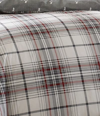Eddie Bauer Alder Charcoal Plaid Duvet Cover Mini Set