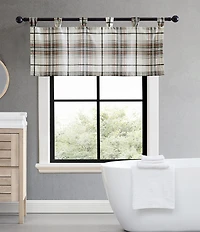 Eddie Bauer Alder Plaid Tab Top Window Valance