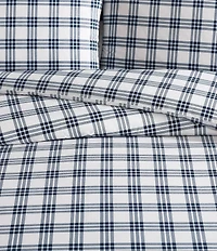 Eddie Bauer Basic Plaid Cotton Percale Duvet Cover Mini Set