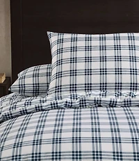Eddie Bauer Basic Plaid Cotton Percale Duvet Cover Mini Set