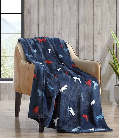 Eddie Bauer Buddy The Dog Ultra Soft Plush Fleece Throw Blanket