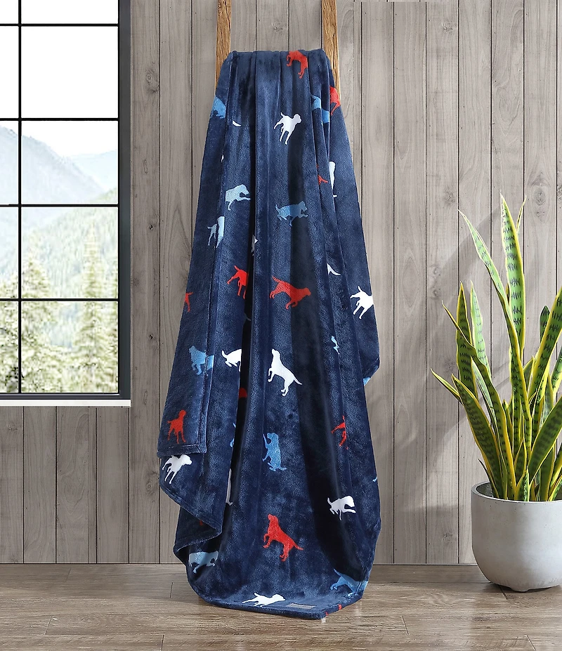 Eddie Bauer Buddy The Dog Ultra Soft Plush Fleece Throw Blanket