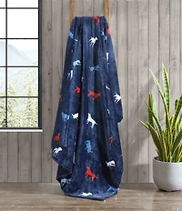 Eddie Bauer Buddy The Dog Ultra Soft Plush Fleece Throw Blanket