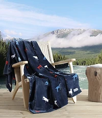 Eddie Bauer Buddy The Dog Ultra Soft Plush Fleece Throw Blanket