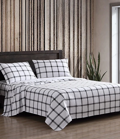 Eddie Bauer Bunkhouse Plaid Printed Flannel Sheet Set