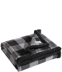 Eddie Bauer Cabin Plaid Flannel Yarn Dyed Reversible Throw Blanket
