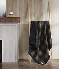 Eddie Bauer Cabin Plaid Flannel Yarn Dyed Reversible Throw Blanket
