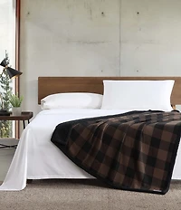 Eddie Bauer Cabin Plaid Flannel Yarn Dyed Reversible Throw Blanket