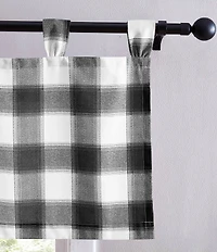 Eddie Bauer Canyon Plaid Checked Tab Top Window Valance