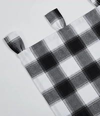 Eddie Bauer Canyon Plaid Checked Tab Top Window Valance