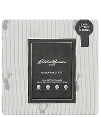 Eddie Bauer Deer Lodge Print Flannel Sheet Set