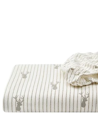 Eddie Bauer Deer Lodge Print Flannel Sheet Set