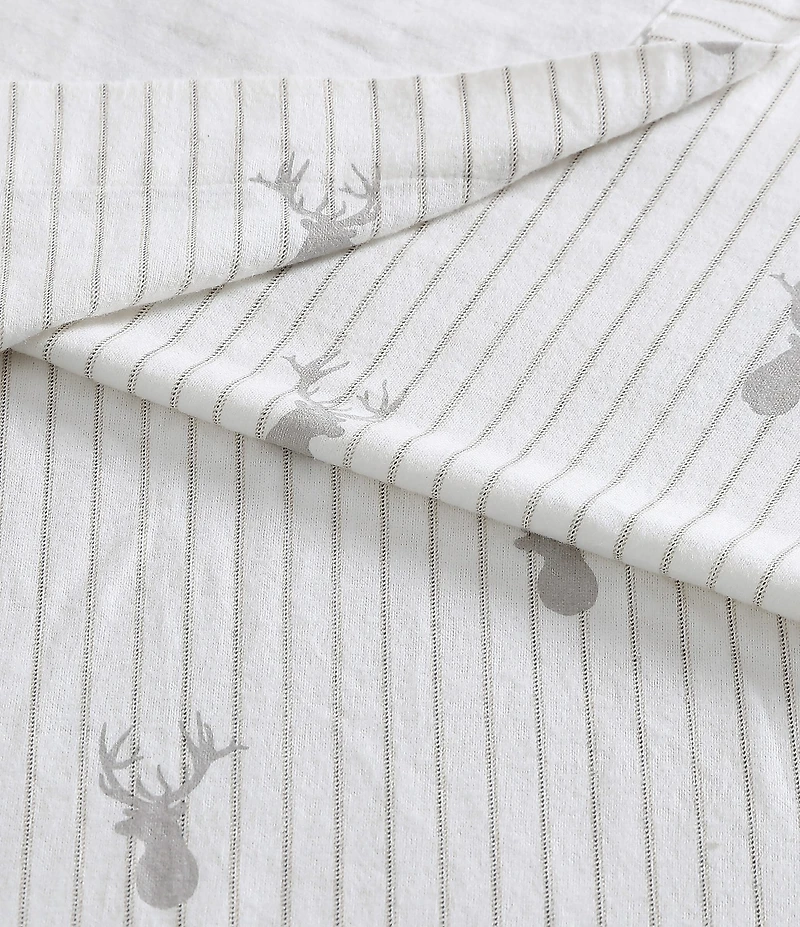 Eddie Bauer Deer Lodge Print Flannel Sheet Set