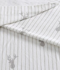Eddie Bauer Deer Lodge Print Flannel Sheet Set