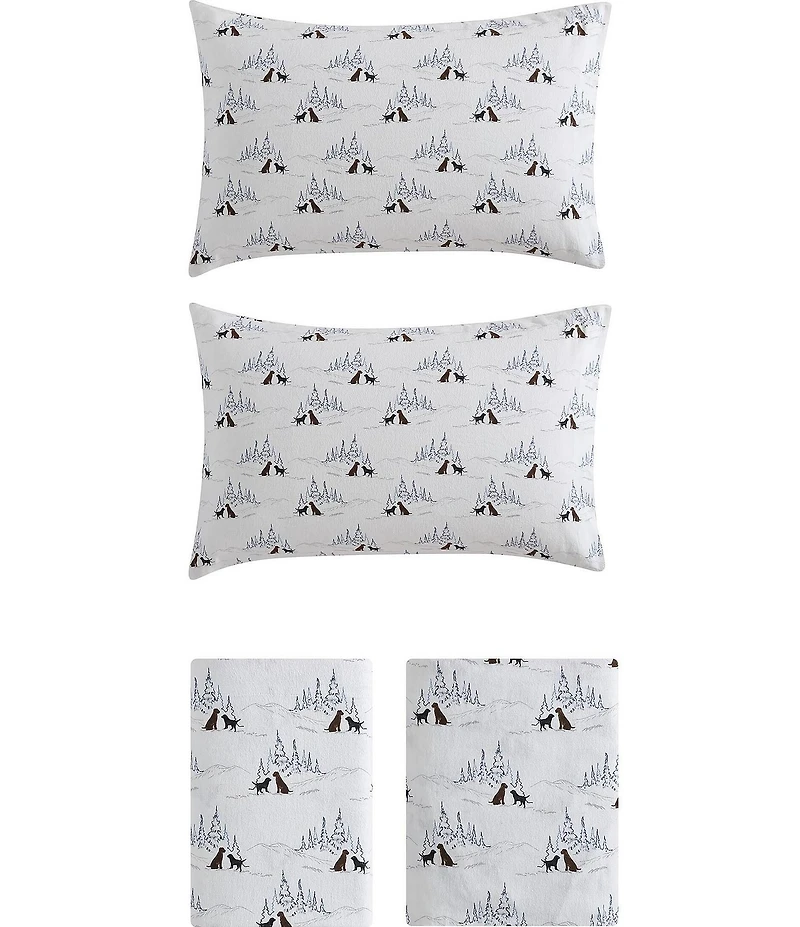 Eddie Bauer Dog Friends Printed Flannel Sheet Set