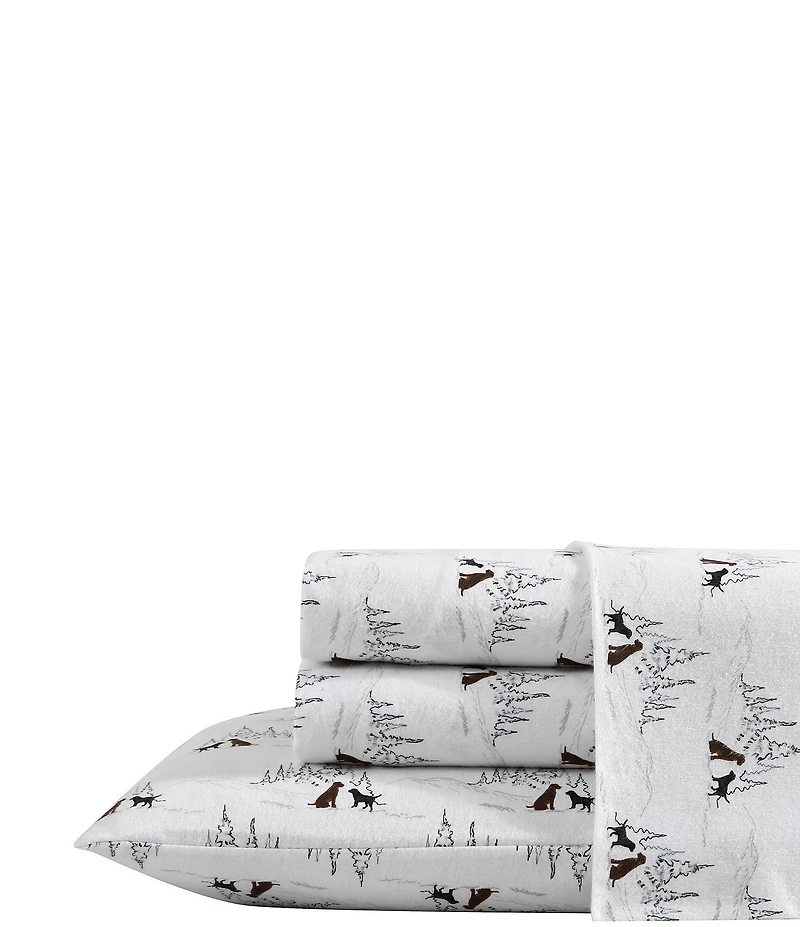 Eddie Bauer Dog Friends Printed Flannel Sheet Set