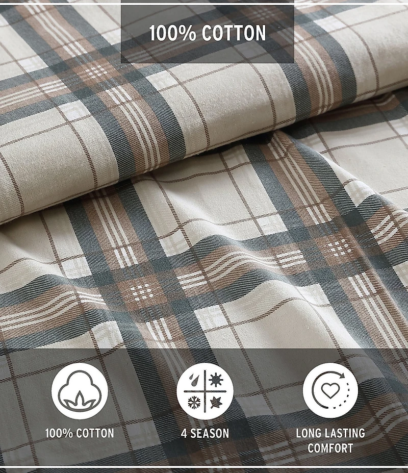 Eddie Bauer Edgewood Plaid Flannel Sheet Set