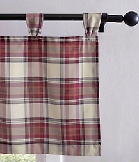 Eddie Bauer Edgewood Plaid Tab Top Window Valance