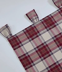 Eddie Bauer Edgewood Plaid Tab Top Window Valance