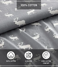 Eddie Bauer Elk Grove Print Flannel Sheet Set