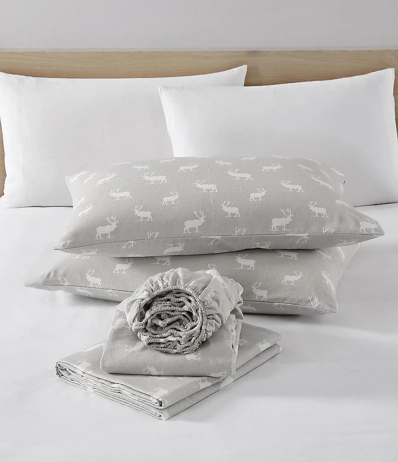 Eddie Bauer Elk Grove Print Flannel Sheet Set
