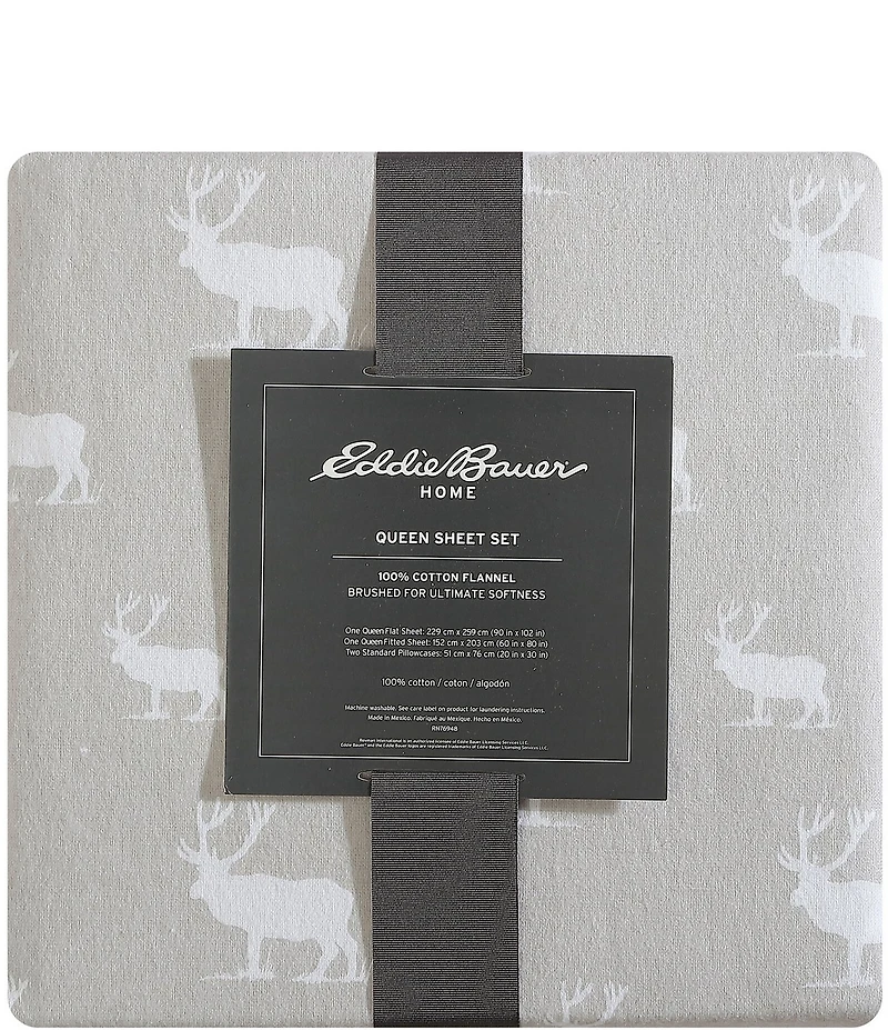Eddie Bauer Elk Grove Print Flannel Sheet Set