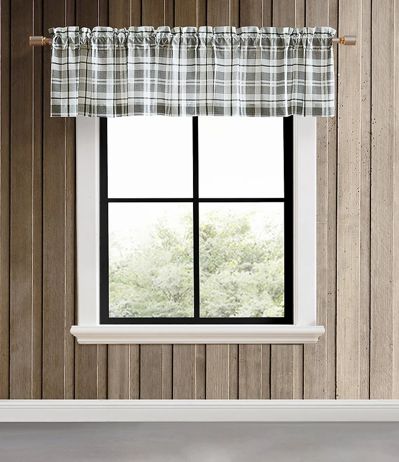 Eddie Bauer Fall Creek Plaid Pole Top Window Valance