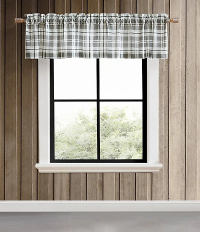 Eddie Bauer Fall Creek Plaid Pole Top Window Valance