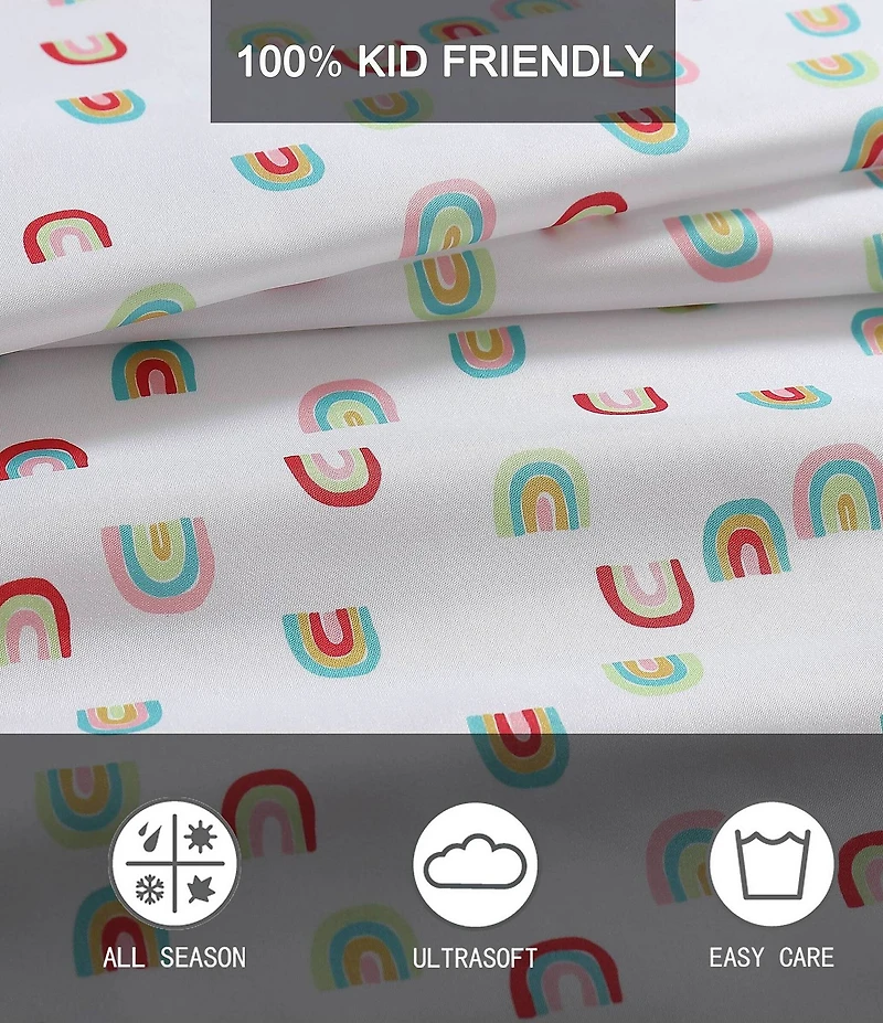 Eddie Bauer Kids' Sunnyvale Rainbow Microfiber Sheet Set