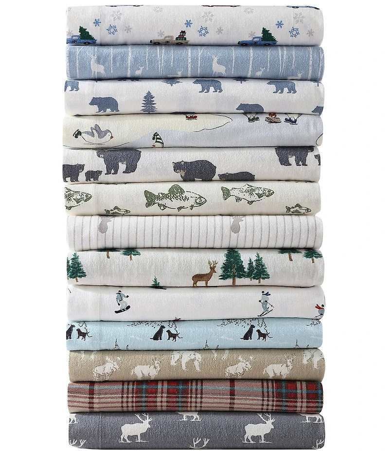 Eddie Bauer Montlake Plaid Red Flannel Sheet Set