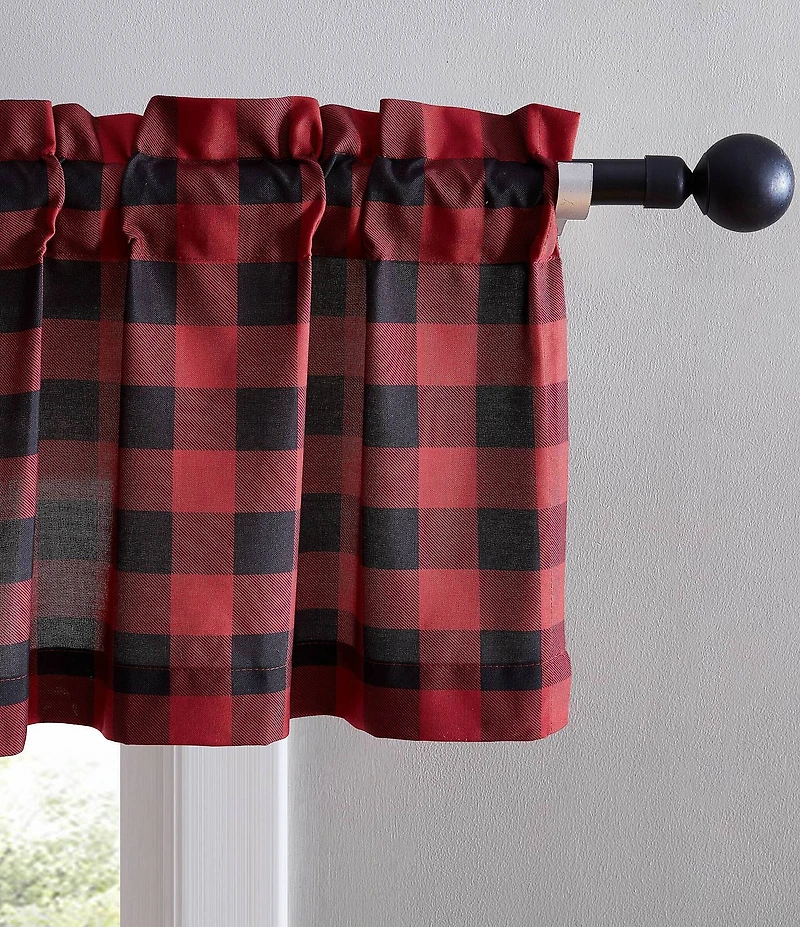 Eddie Bauer Mountain Plaid Pole Top Window Valance
