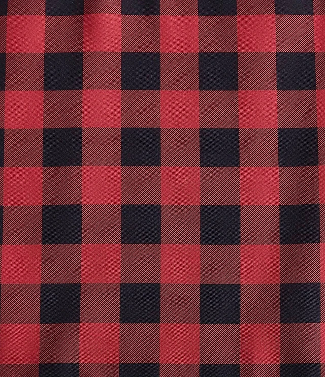 Eddie Bauer Window Valance - Edgewood Plaid Tab Top Treatment 50x20 Inch