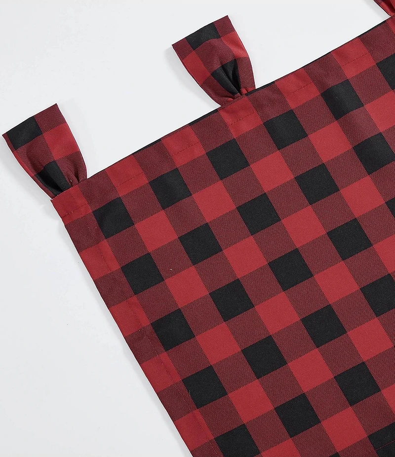 Eddie Bauer Mountain Plaid Check Tab Top Window Valance