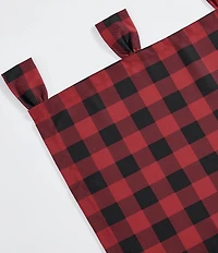 Eddie Bauer Mountain Plaid Check Tab Top Window Valance