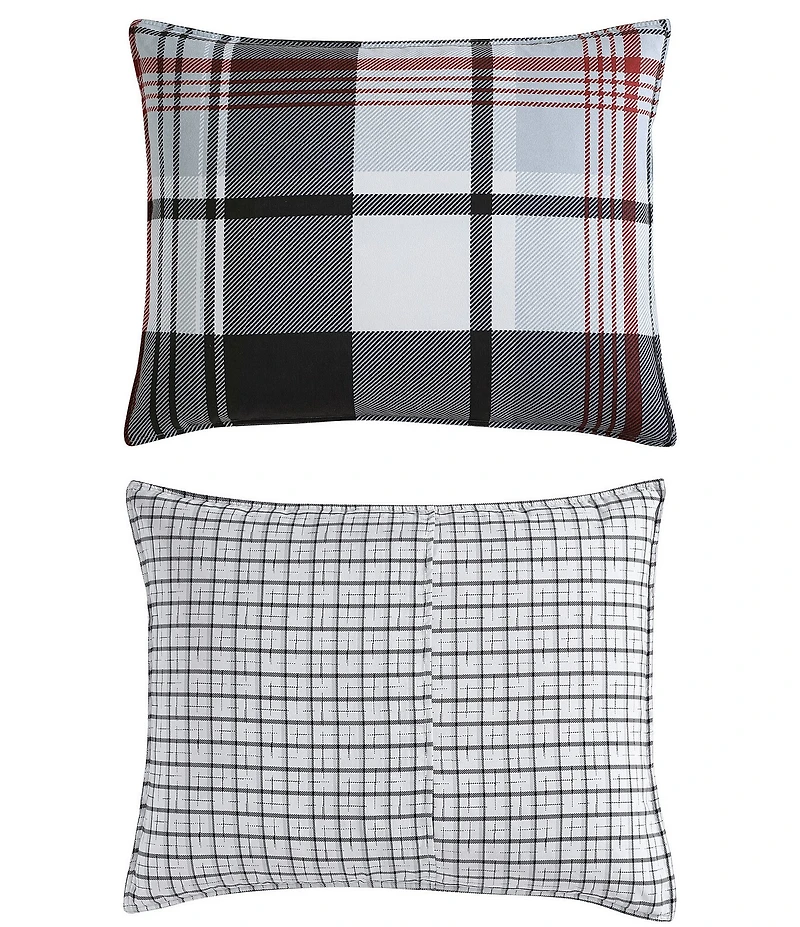 Eddie Bauer Normandy Plaid Micro Suede Reversible Comforter Mini Set