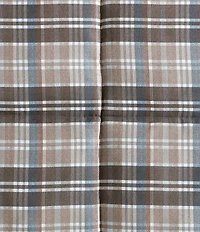Eddie Bauer Rugged Plaid Brown Micro Suede Reversible Comforter Mini Set