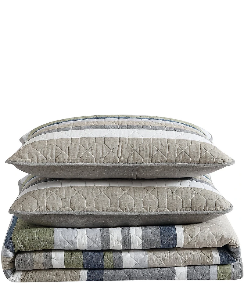 Eddie Bauer Salmon Ladder Striped Quilt Mini Set