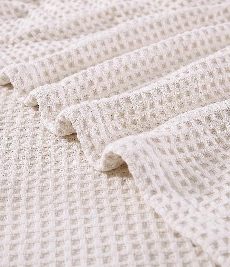 Eddie Bauer Solid Waffle Cotton Bed Blanket