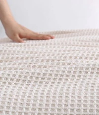 Eddie Bauer Solid Waffle Cotton Bed Blanket
