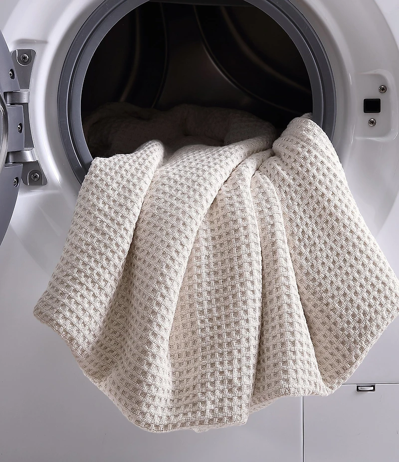 Eddie Bauer Solid Waffle Cotton Bed Blanket