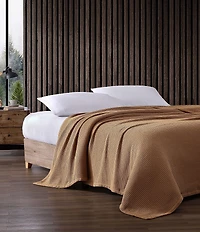 Eddie Bauer Solid Waffle Cotton Bed Blanket