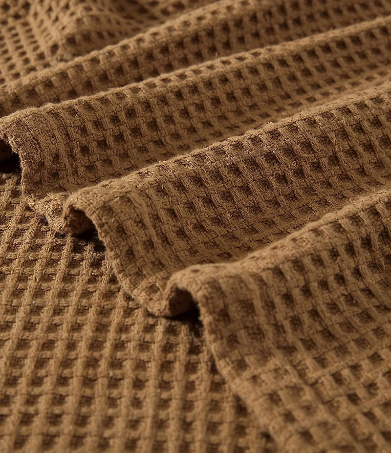 Eddie Bauer Solid Waffle Cotton Bed Blanket