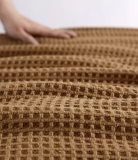 Eddie Bauer Solid Waffle Cotton Bed Blanket