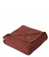 Eddie Bauer Solid Waffle Cotton Bed Blanket