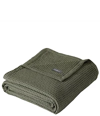 Eddie Bauer Solid Waffle Cotton Bed Blanket