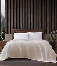 Eddie Bauer Solid Waffle Cotton Bed Blanket